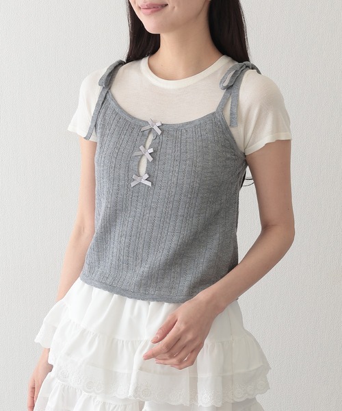 

Футболка женская с коротким рукавом, отделка кружевом Lace Ladies, серый