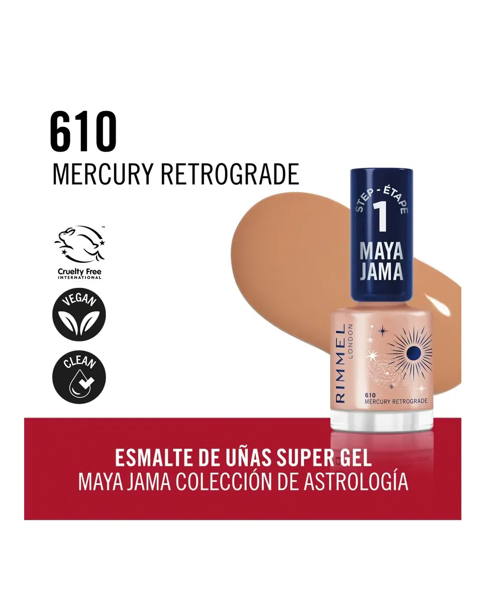Лак для ногтей Rim Maya Jama Nail Gel London Rimmel, 610 Mercury Retrograde — фото 4