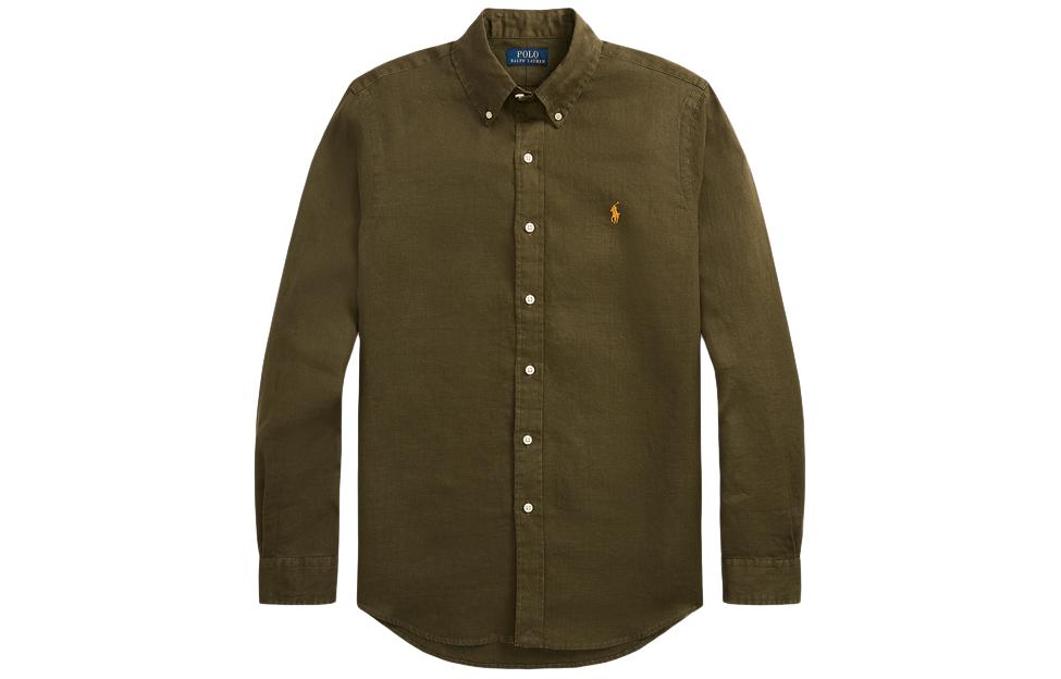 

Поло Пони Льняная Рубашка Polo Ralph Lauren, Зеленый