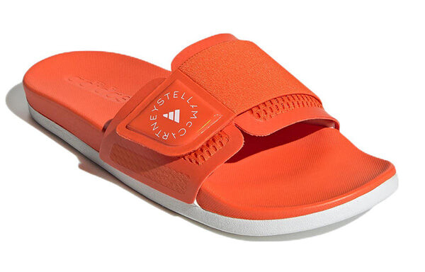 Тапочки stella mccartney x slide 'semi impact orange' Adidas, оранжевый — фото 3