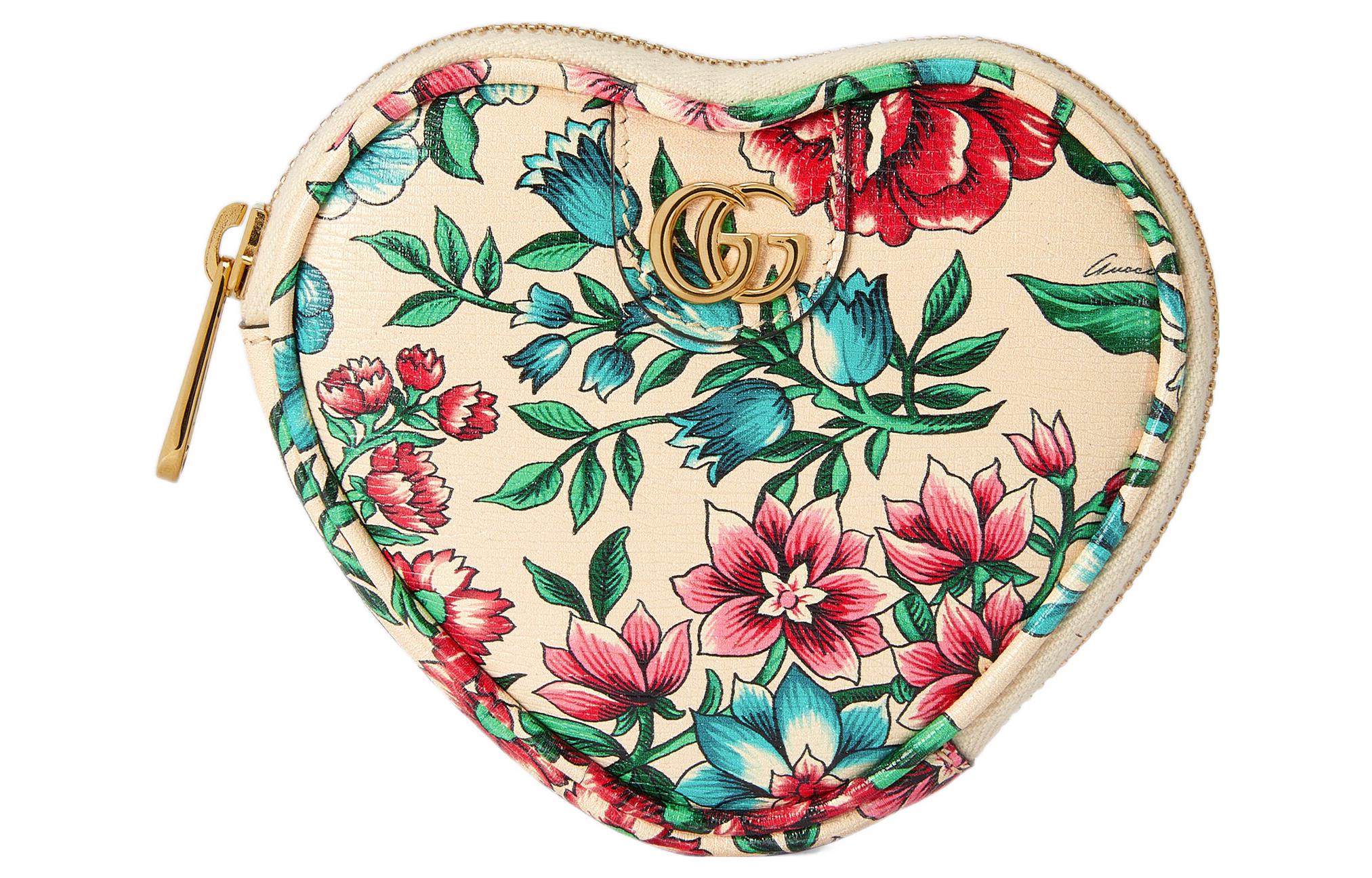 GUCCI Кожаный кошелек для ключей Ophidia женский разноцветный — фото 2