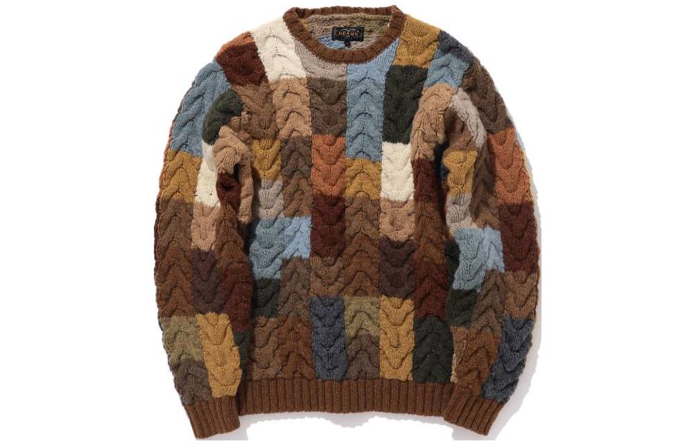 

Вязаный джемпер с пэчворком Beams, мультиколор