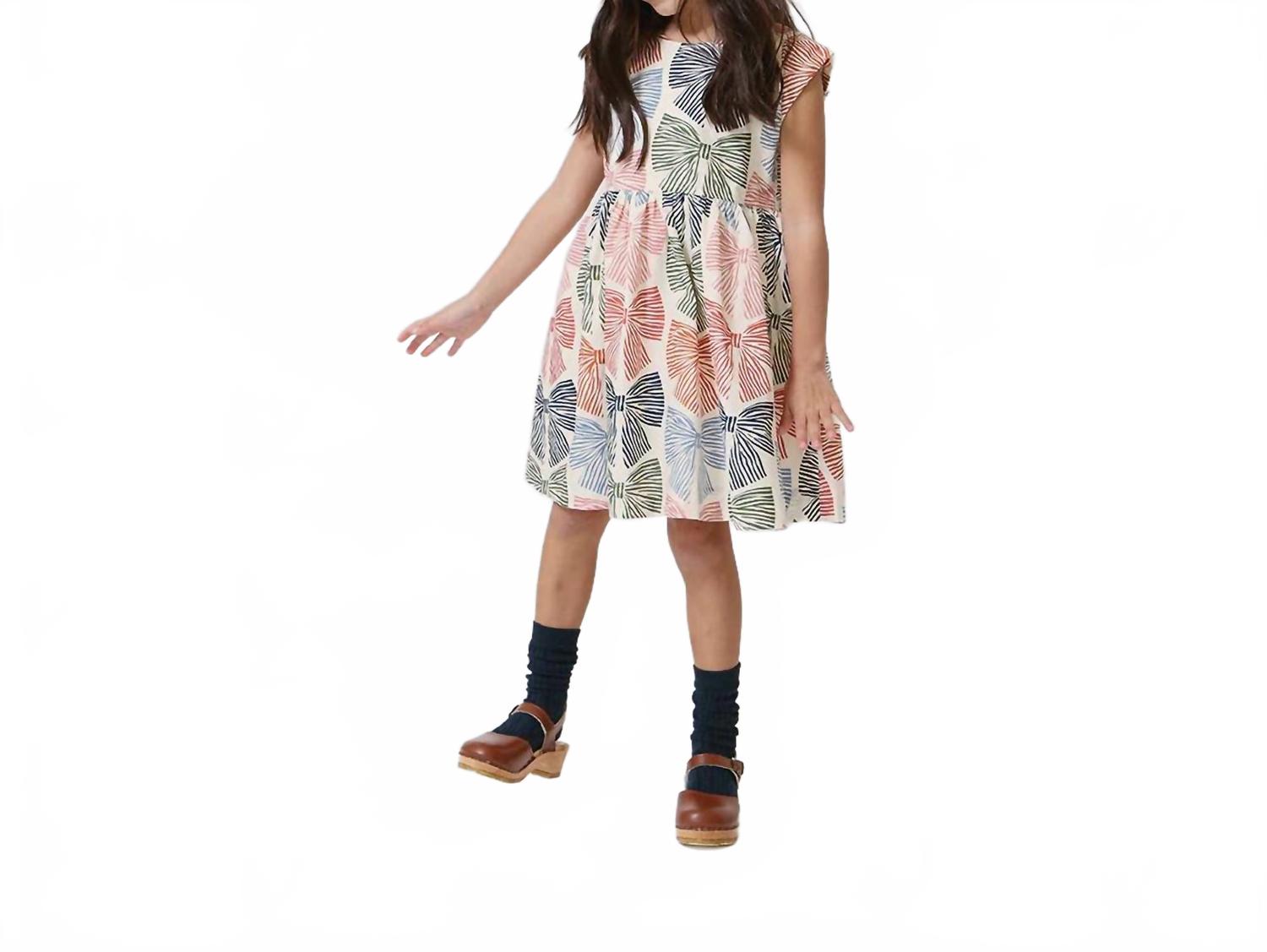 

Pink Chicken Платье Адалин в разноцветных полосатых бантах