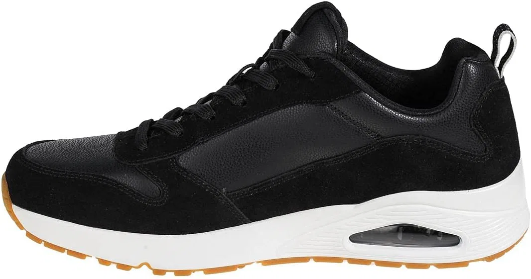 Мужские низкие кроссовки Skechers UNO Stacre, черные — фото 4