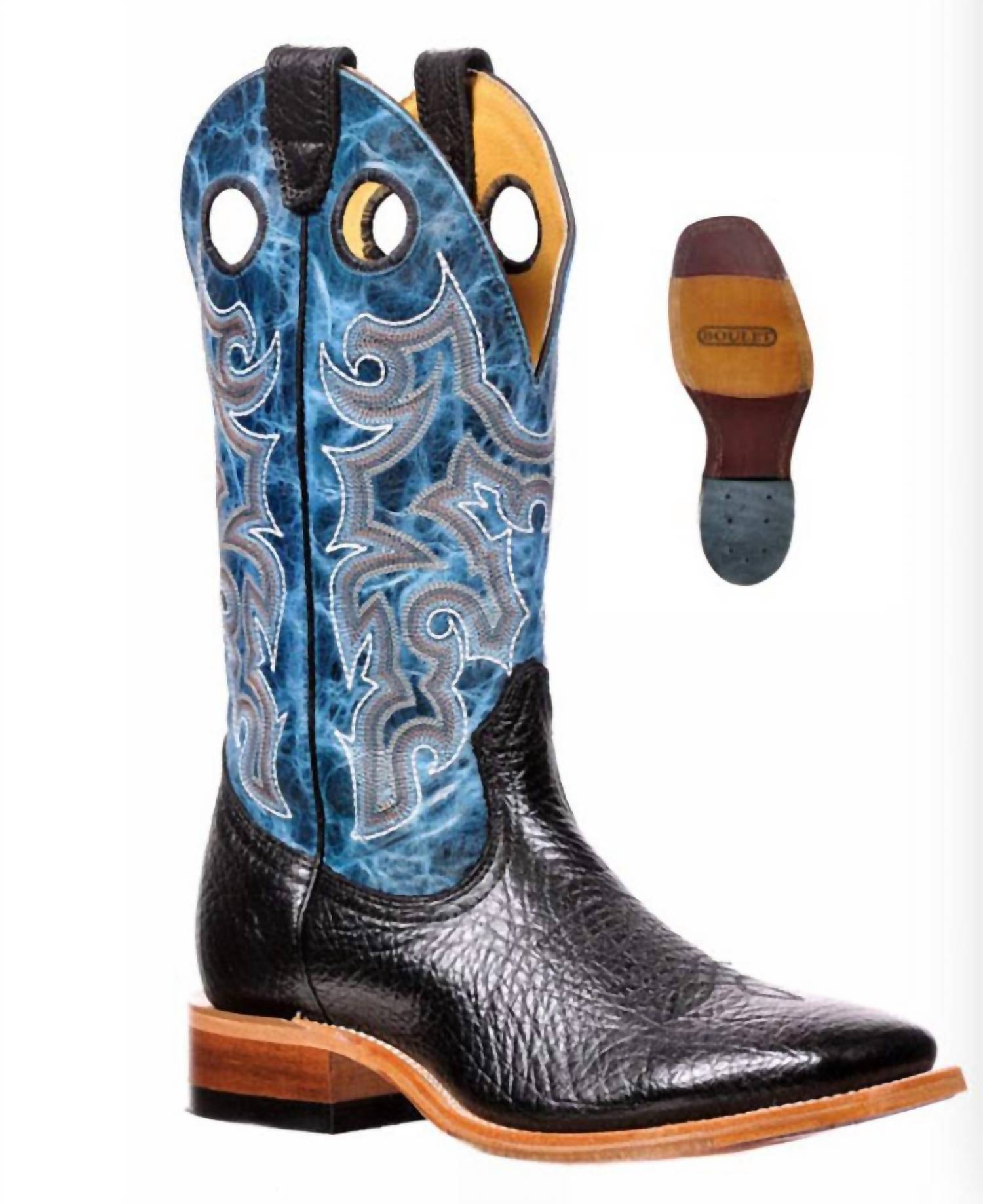 Мужские ботинки Hybrid Sole в черно-кобальтовом цвете Boulet Boots — фото 2