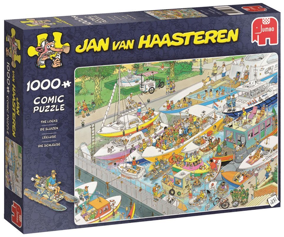 

Пазл Jumbo, Jan Van Haasteren, River Lock, 1000 шт.