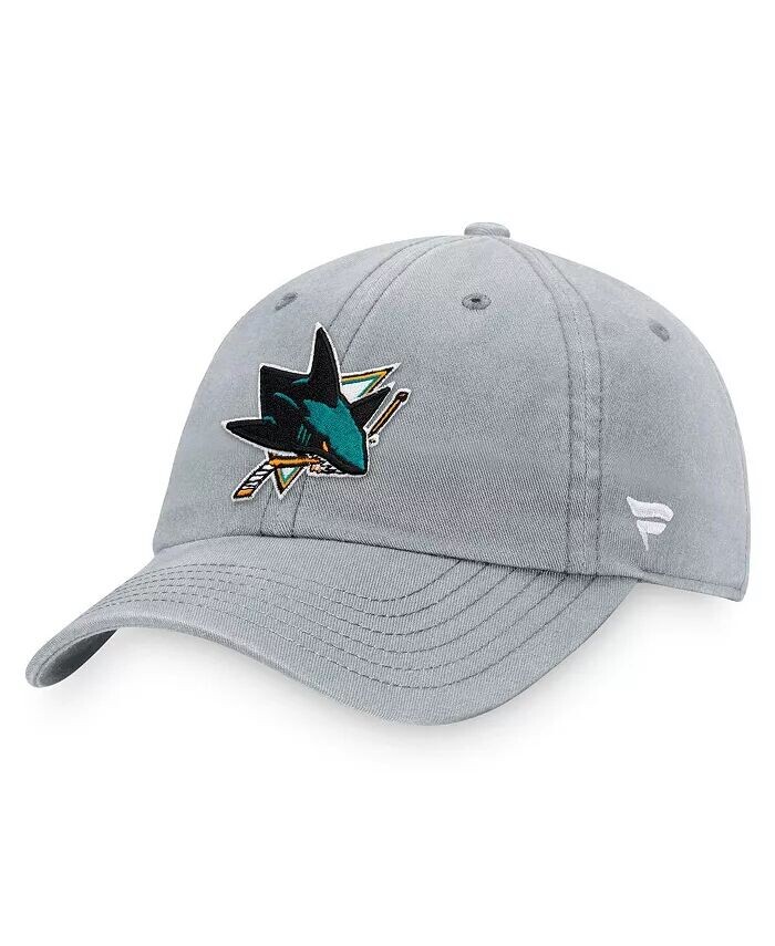 

Мужская серая кепка с регулируемым логотипом San Jose Sharks Core Primary Logo Fanatics