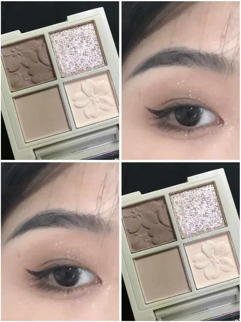 Палетка теней для век матовая и глиттер DUnLap водостойкая 1 шт — фото 2