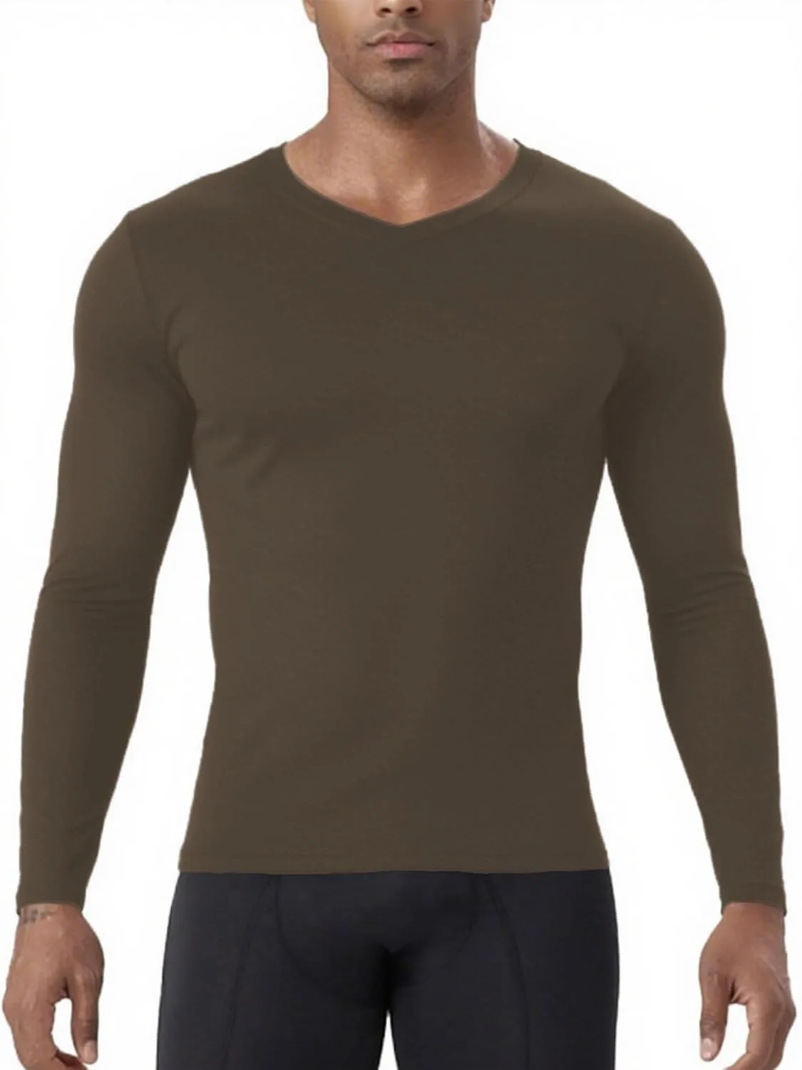 

Мужская компрессионная футболка с V-образным вырезом и длинным рукавом EAONLFP