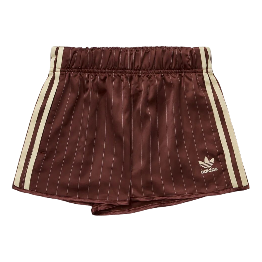 

(WMNS) Шорты Adidas Pinstripe Satin Shorts, азиатский размер, цвет 'коричневый'