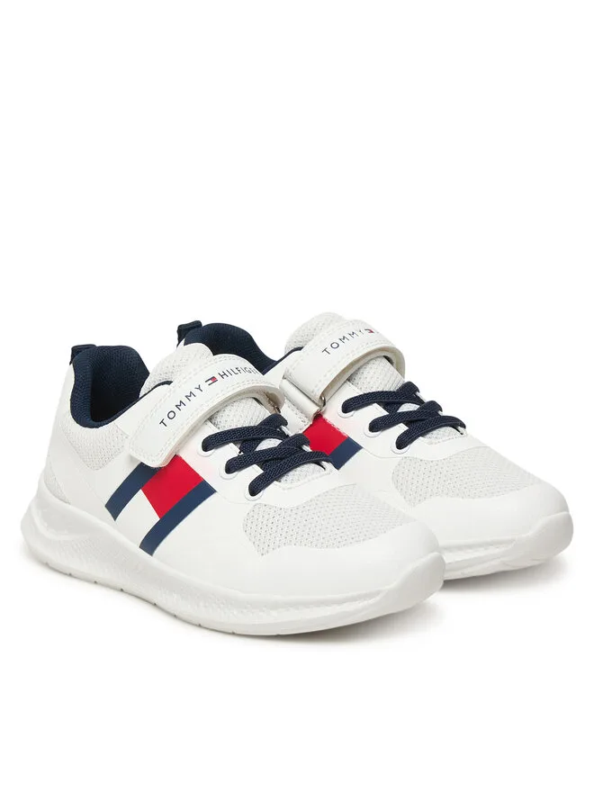 Tommy Hilfiger Кроссовки Flag Low Cut Lace-Up/Velcro T1X9-34369-1843 S White — фото 2