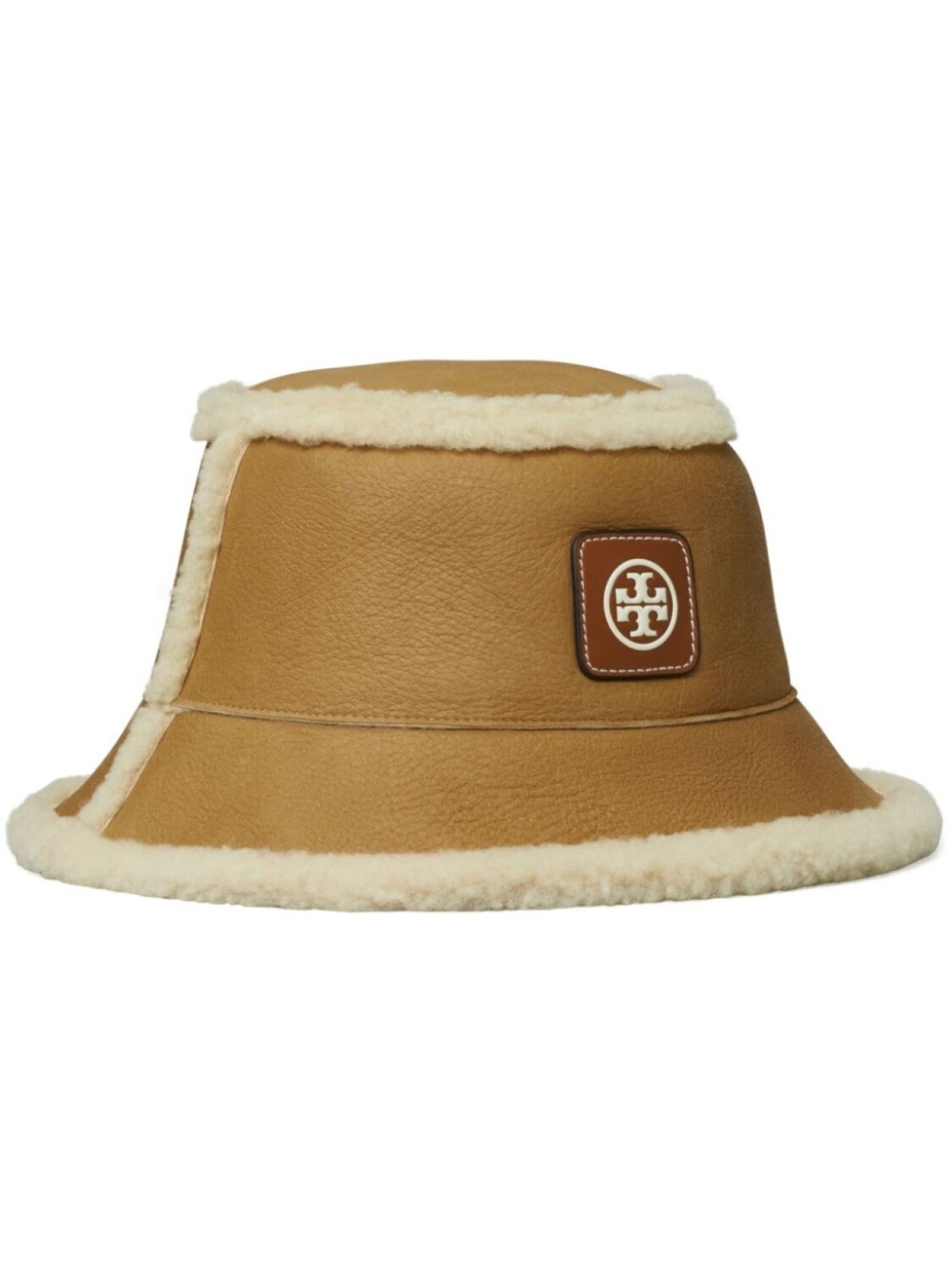 

Двусторонняя панама из овчины Tory Burch, коричневый