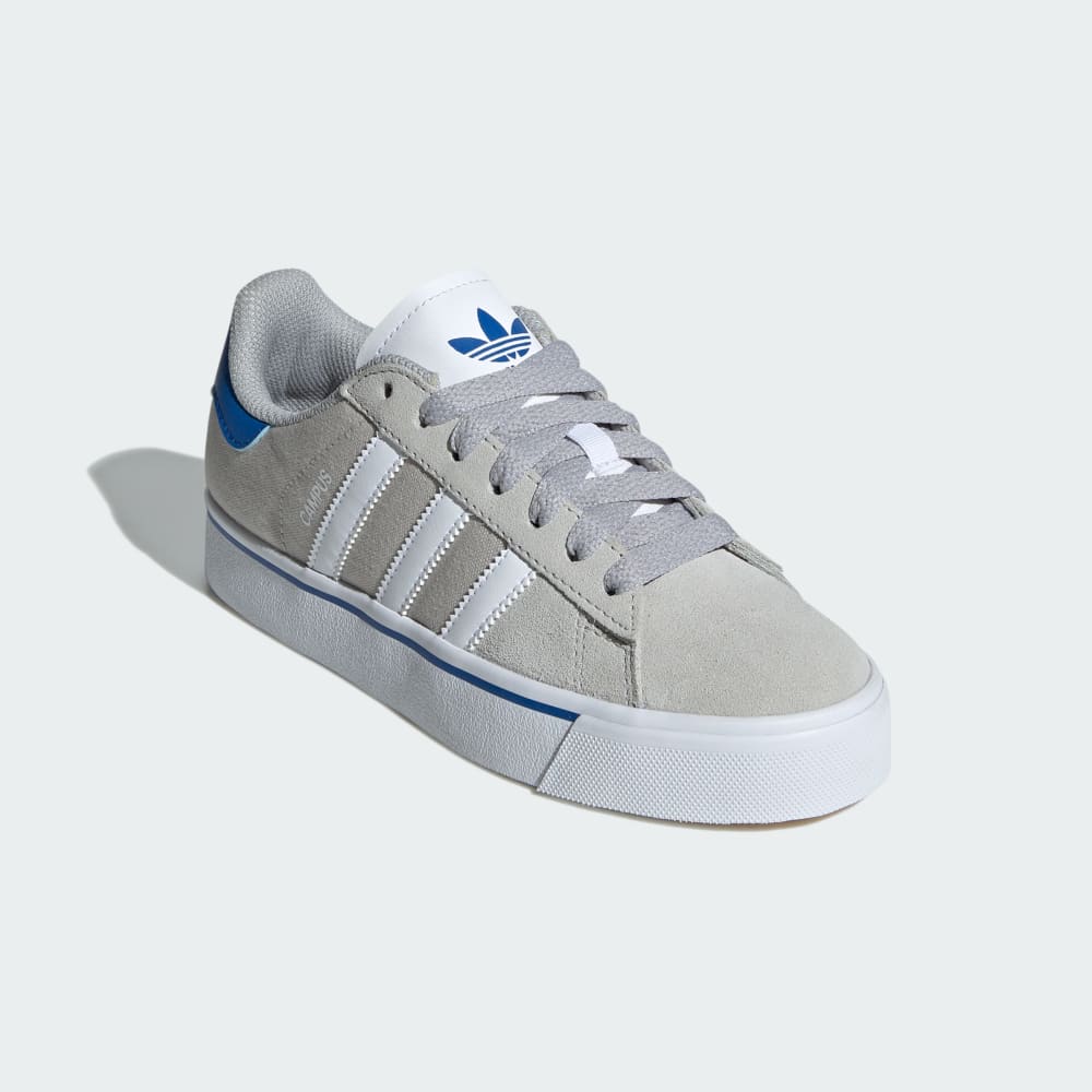 Кроссовки Adidas Campus Vulc Shoes Kids, цвет Grey Two/Cloud White/Blue — фото 4