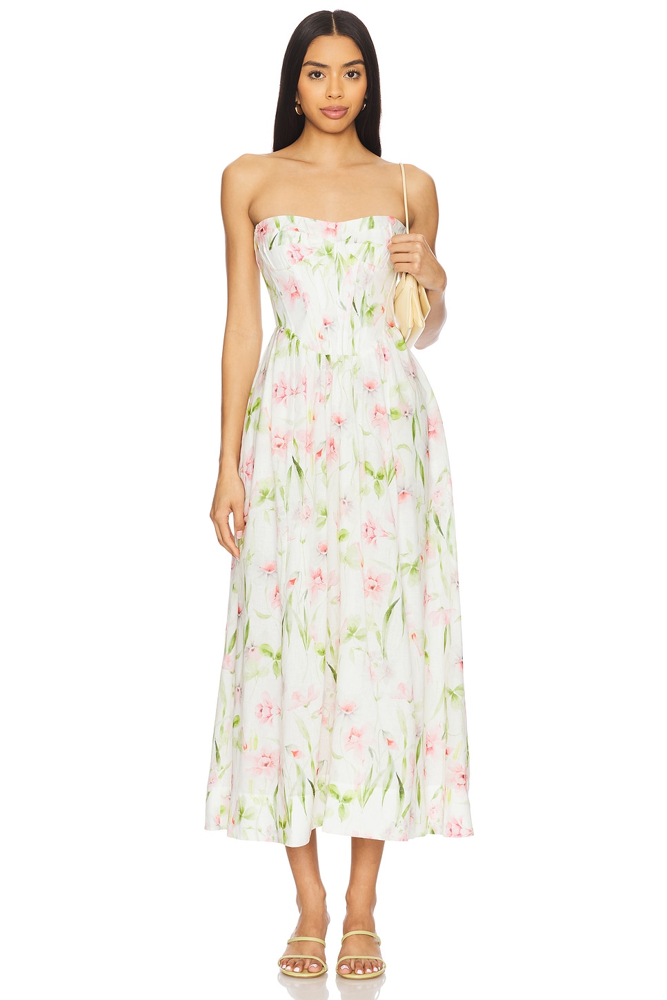 

Корсетное платье миди Lola от Bardot, summer white floral