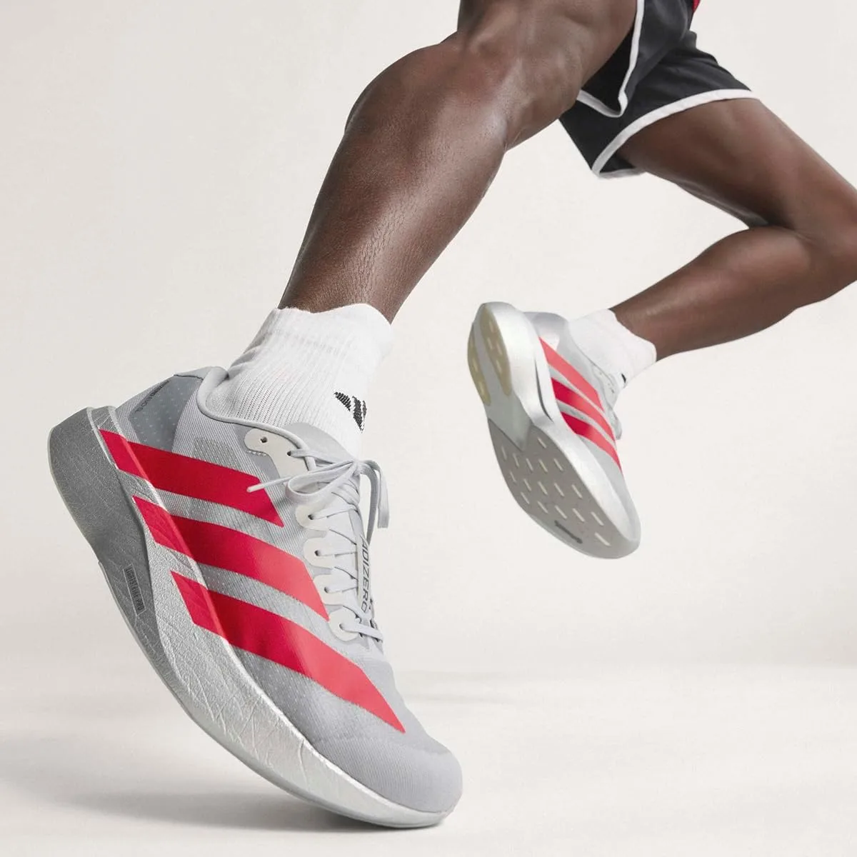 Мужские кроссовки Adidas Adizero Evo SL, серебряный — фото 2