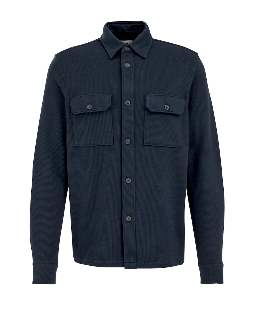 

Рубашка на пуговицах классического кроя WE Fashion, темно-синий