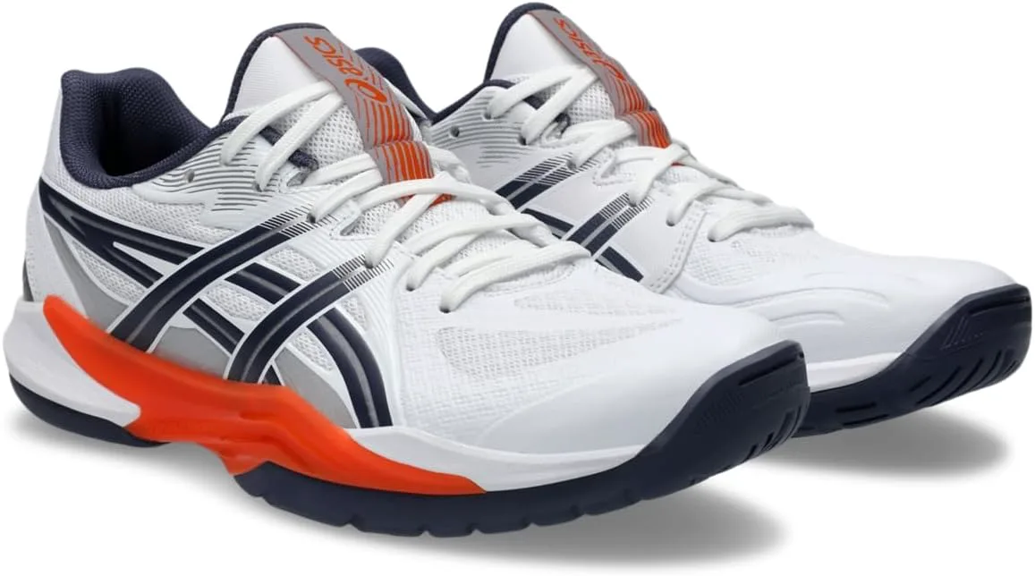 Мужские гандбольные кроссовки Asics POWERBREAK FlyteFoam, белый/оранжевый — фото 4