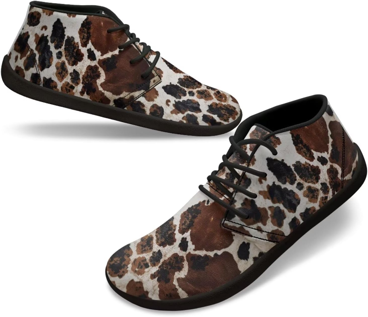 

Мужская обувь для бега с широким носком, водонепроницаемая, слипоны на плоской подошве, удобная, легкая, для бега и походов Xixirimido, Cow Print