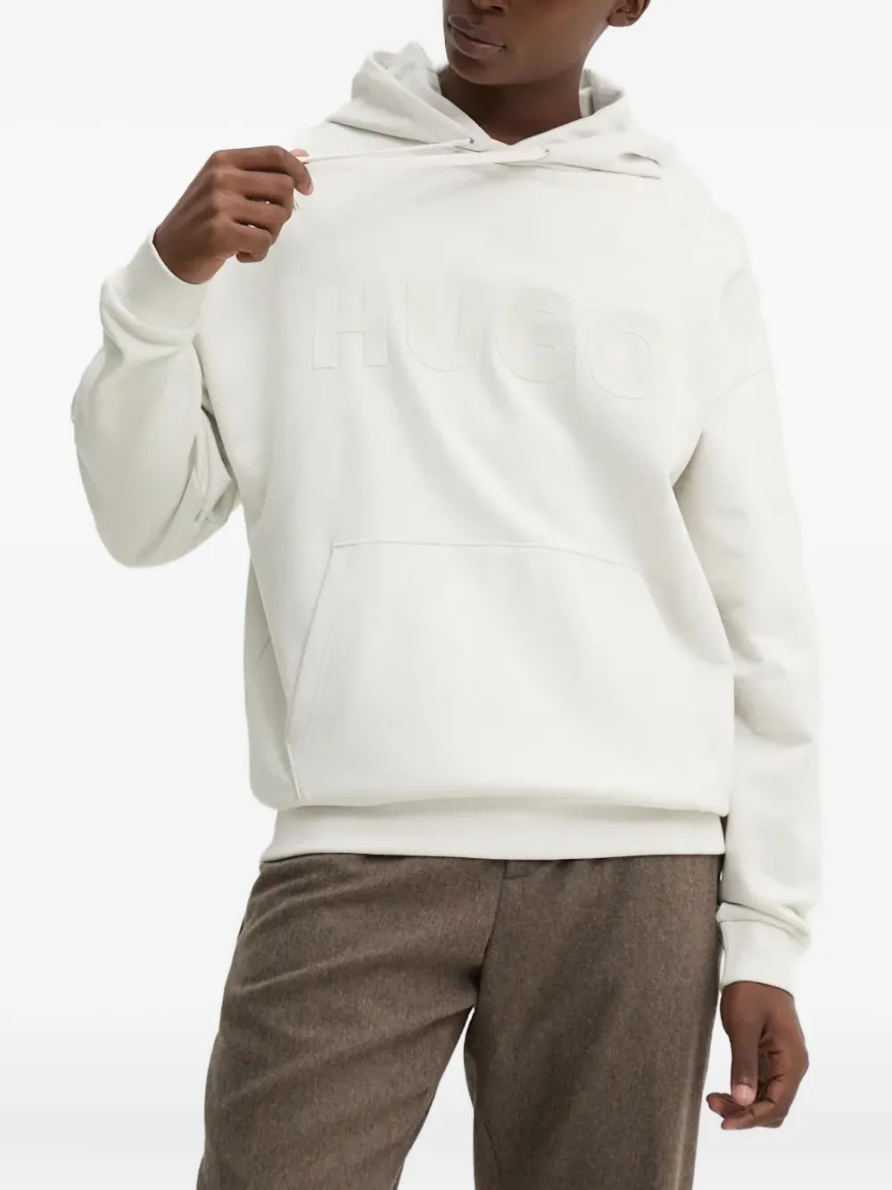 

Худи с тисненым логотипом Hugo, белый