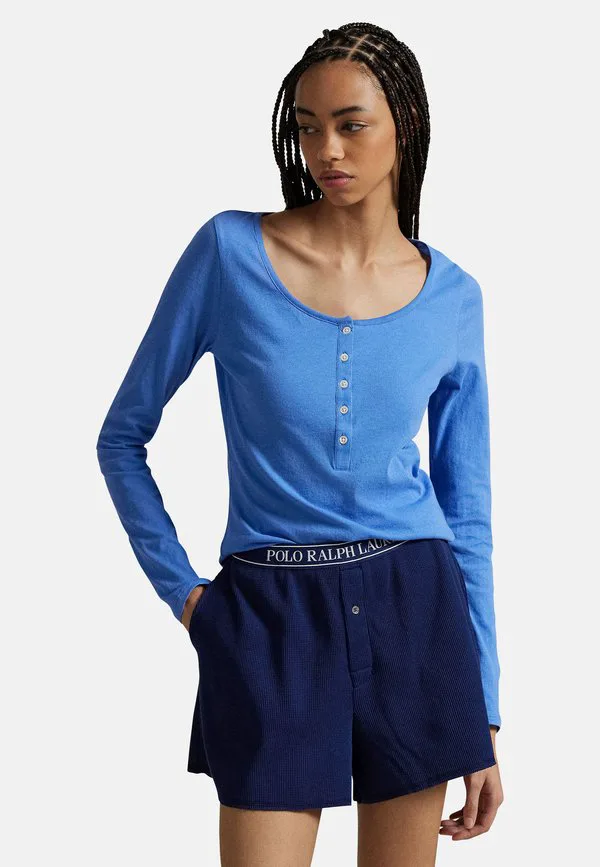 Топ с длинными рукавами из тонкой ткани Polo Ralph Lauren, Cornflower