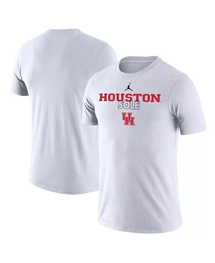 

Мужская белая футболка Houston Cougars On Court Bench Jordan