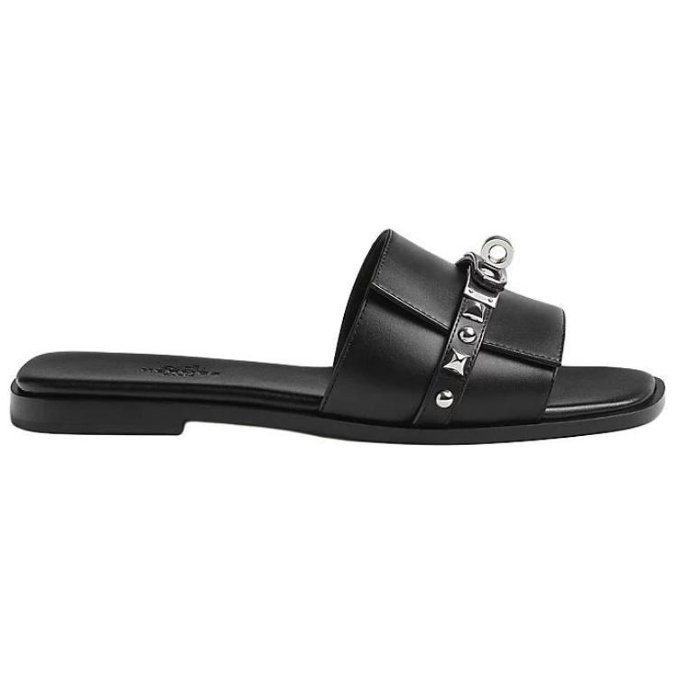 Сланцы Giulia Slide женские черные HERMES