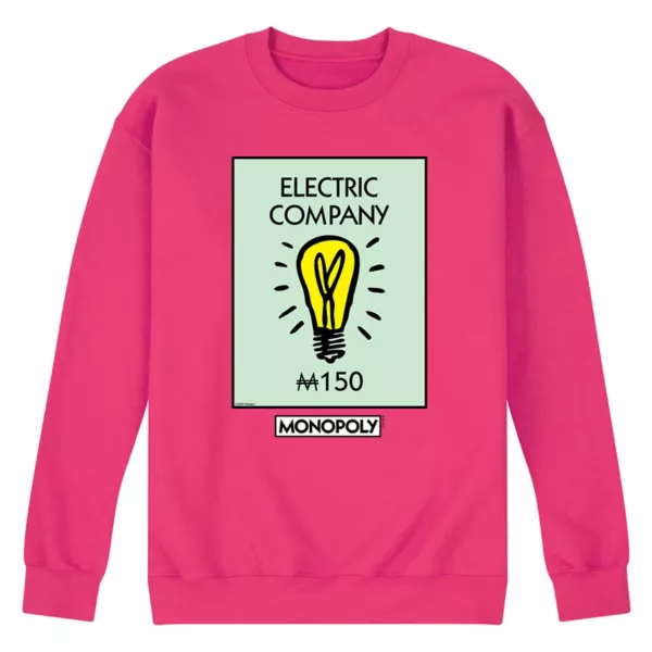 

Мужская флисовая толстовка с логотипом компании Monopoly Electric Licensed Character, розовый