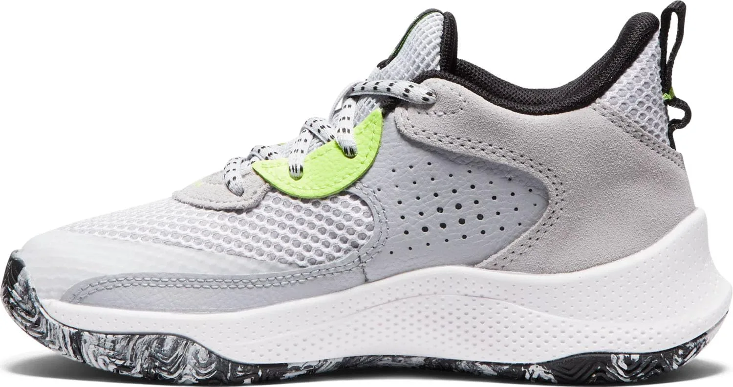 Under Armour Unisex-Child Pre School Curry 3z 24 Suede, серый/черный/желтый