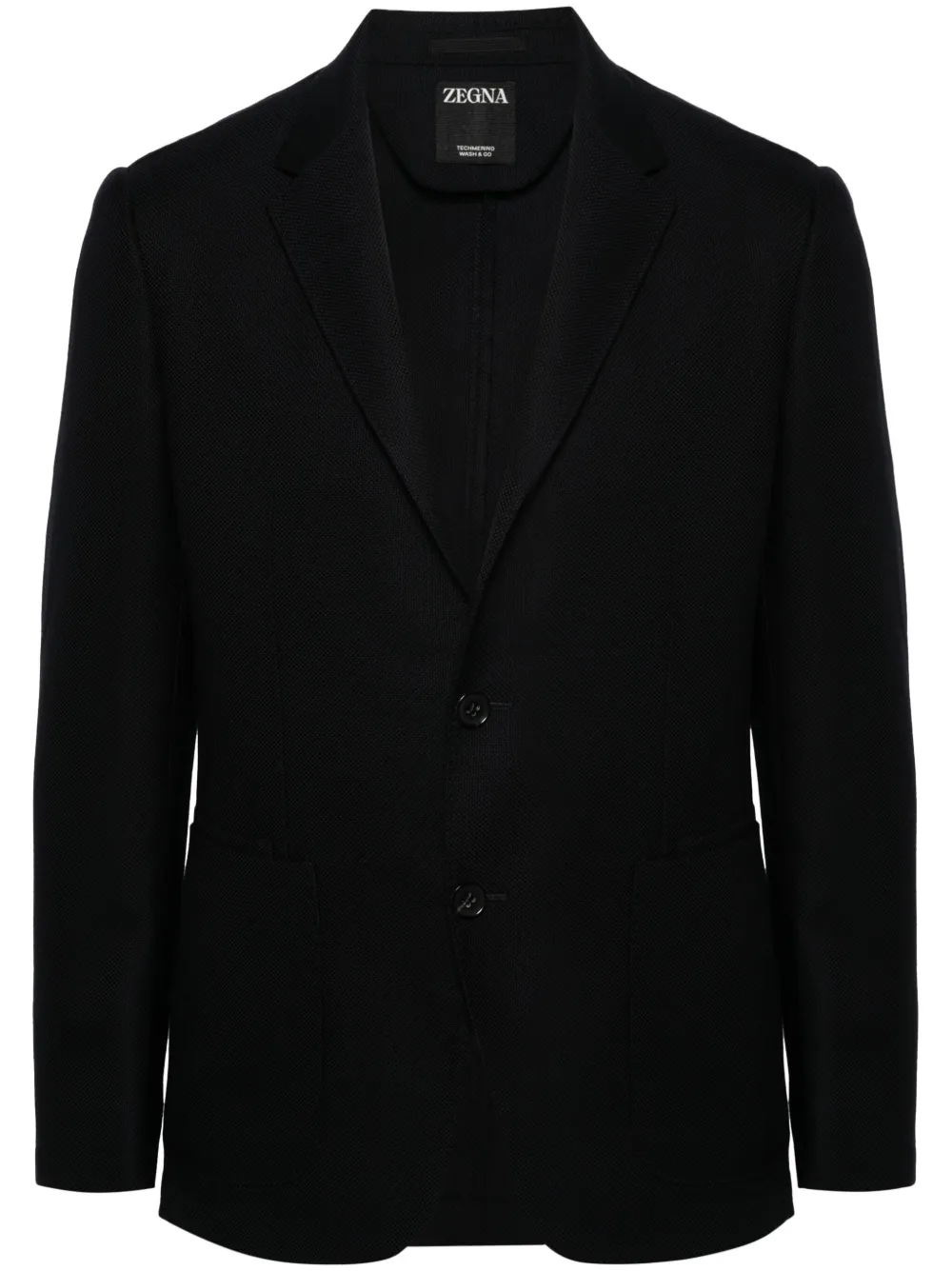 

Шерстяной однобортный пиджак Zegna, синий