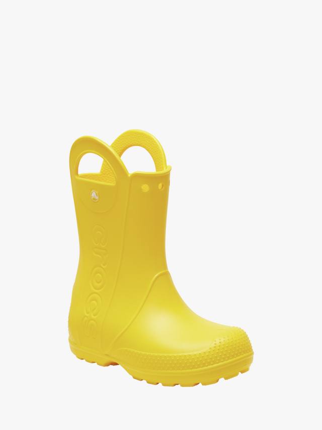 Детские водонепроницаемые резиновые сапоги с увеличенной ручкой Crocs, Yellow — фото 4