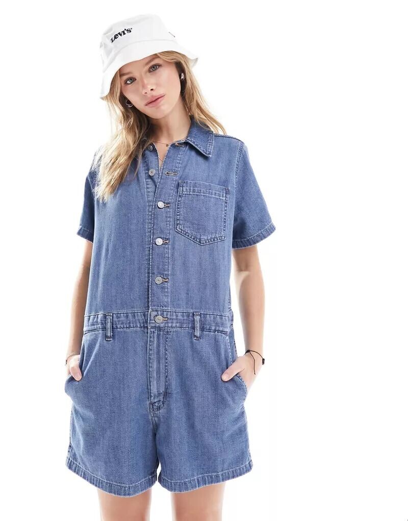 

Синий джинсовый комбинезон Levi's Heritage