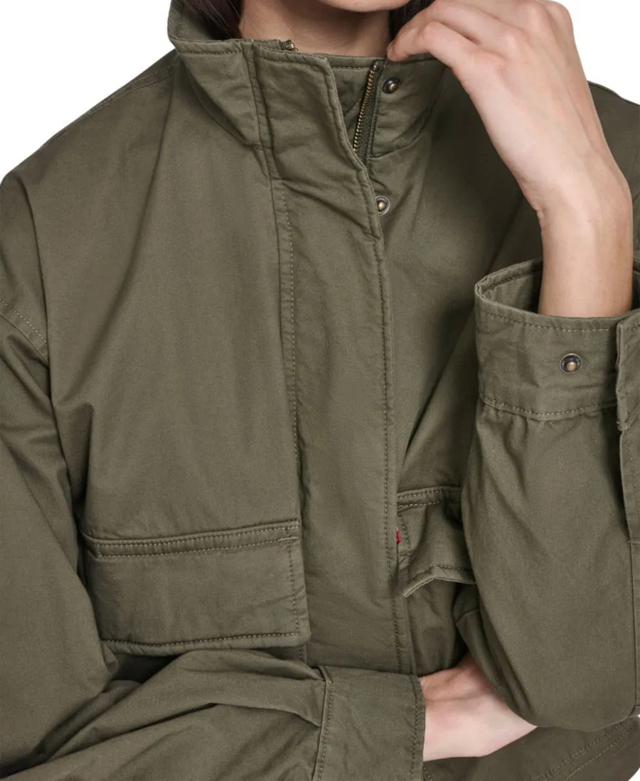 Женская укороченная куртка из армейской одежды Levi's, Olive — фото 4