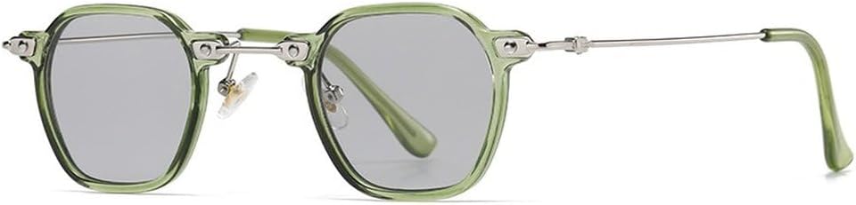 

Популярные модные маленькие квадратные женские солнцезащитные очки в стиле ретро с заклепками, мужские солнцезащитные очки с прозрачными градиентными линзами SKFGNX, Green Light Grey