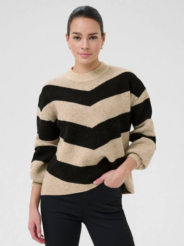 

Джемпер Verana с шевронными полосками KAFFE, Grey/Black