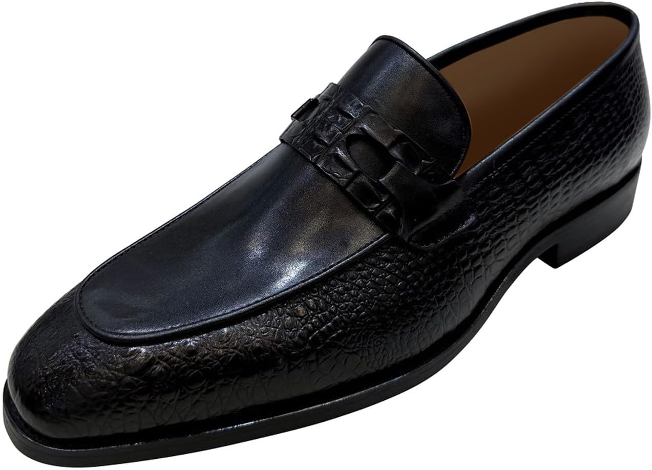 

Мужские туфли-лоферы Santimon без шнурков- роскошные кожаные мокасины для делового и повседневного стиля, идеально подходящие для офиса и свадьбы, черный