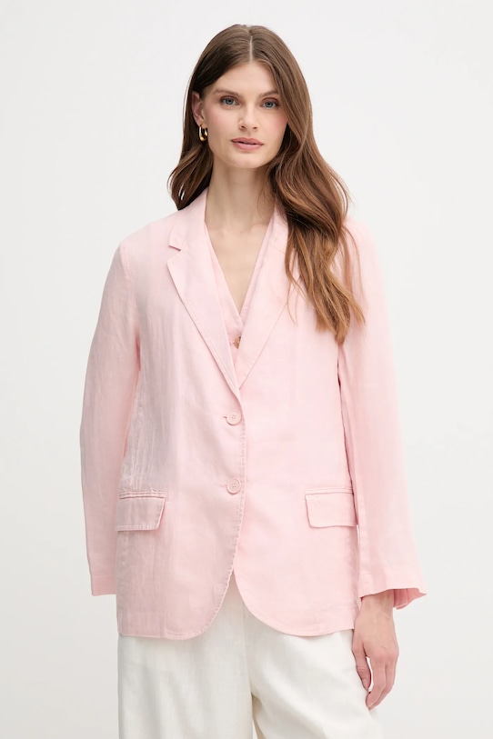 

Льняной пиджак United Colors Of Benetton, розовый
