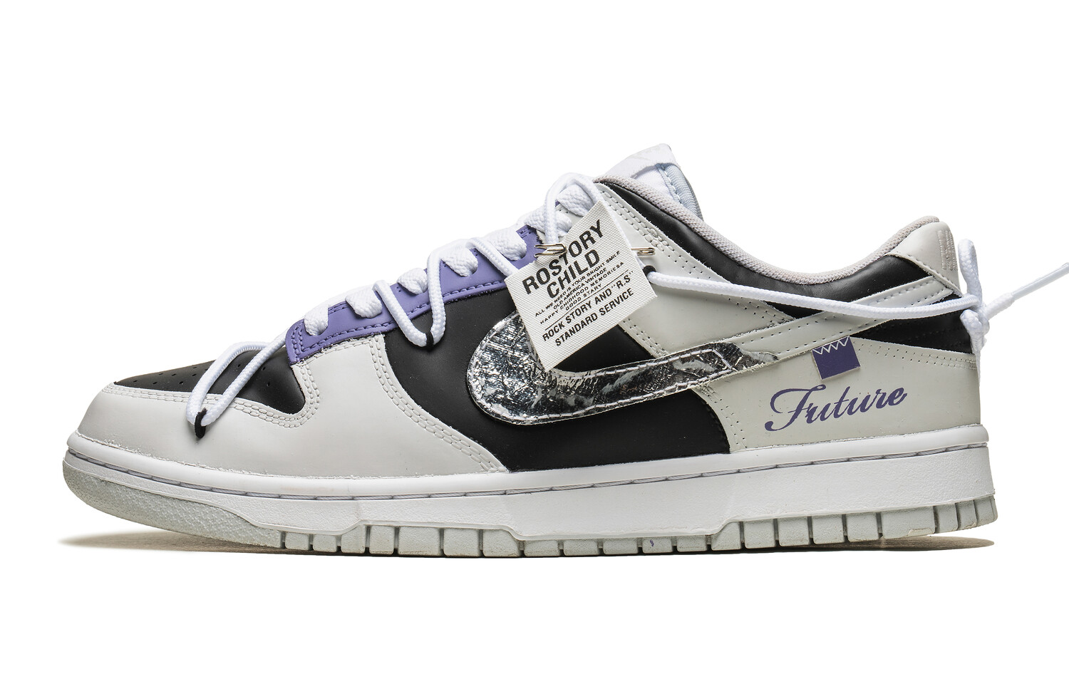 

Кроссовки Nike Dunk Skateboarding Shoes Men Low-top Purple/Grey, черный