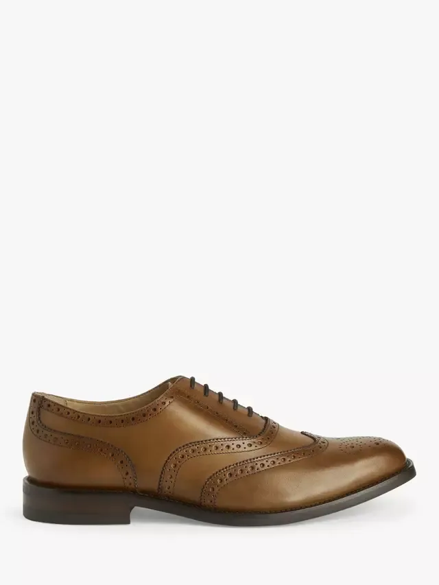Кожаные броги John Lewis, Brown Tan