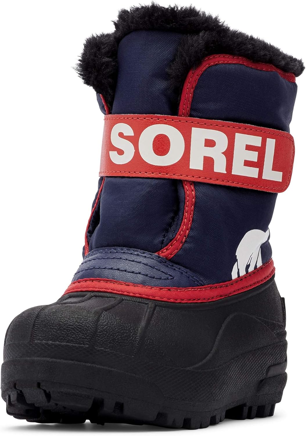 

SOREL - Детские зимние ботинки Snow Commander для детей, Toddler (1-4 Years) Nocturnal, Sail Red