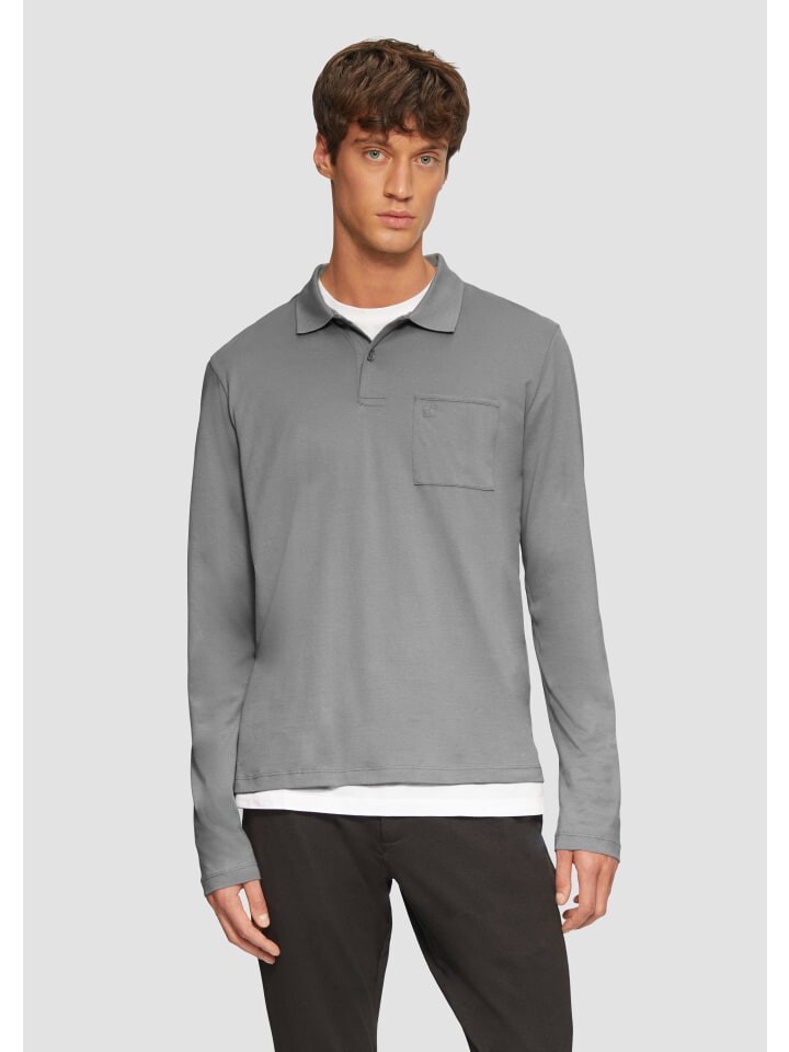 

Футболка s.Oliver Polo-Shirt langarm, серый