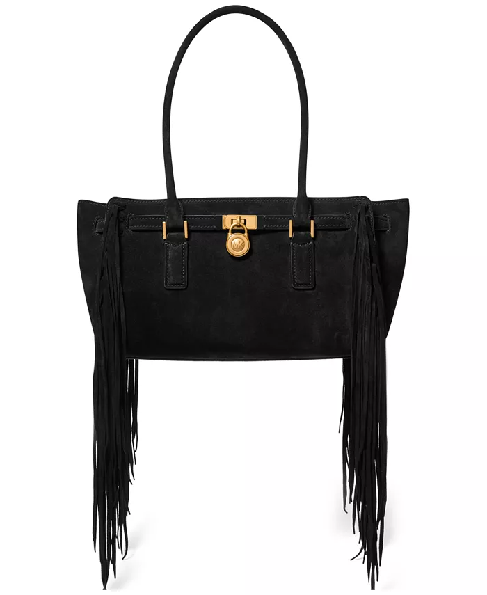 

Сумка-тоут Hamilton среднего размера из кожи East West Michael Kors, черный