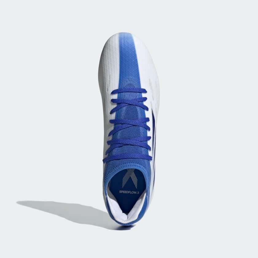 Мужские футбольные бутсы Adidas X Speedflow.3 для твердого грунта - белые, белый/индиго/синий — фото 3