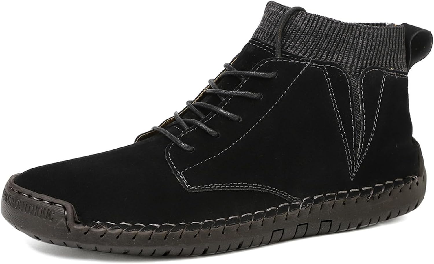 

Мужские кожаные повседневные туфли Удобные модные кроссовки Легкие теплые обувь для ходьбы и вождения Размеры 6-13 Abborora, черный