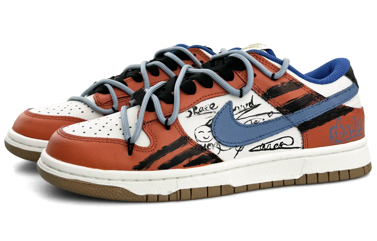 

Кроссовки Nike Dunk Skateboarding Shoes Women's Low-top Blue, цвет Orange