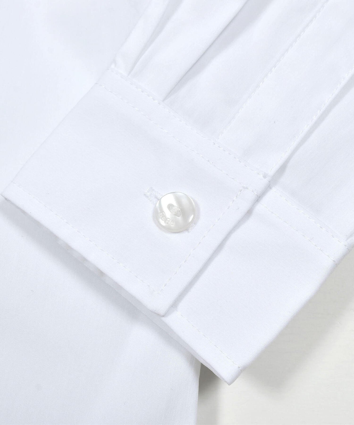 Рубашка из эластичной ткани с длинными рукавами (100-140 см) BeBe, Off white — фото 3