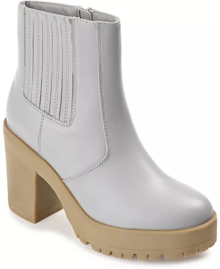 Женские ботильоны Riplee Platform Lug Sole Journee Collection, серебряный
