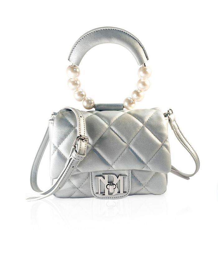

Женская стеганая мини-сумка с клапаном Badgley Mischka, серый