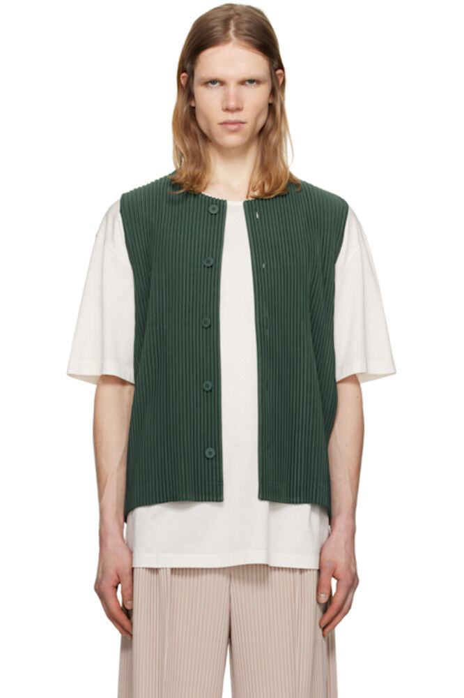 

Зеленый жилет Pleats 1 HOMME PLISSÉ ISSEY MIYAKE