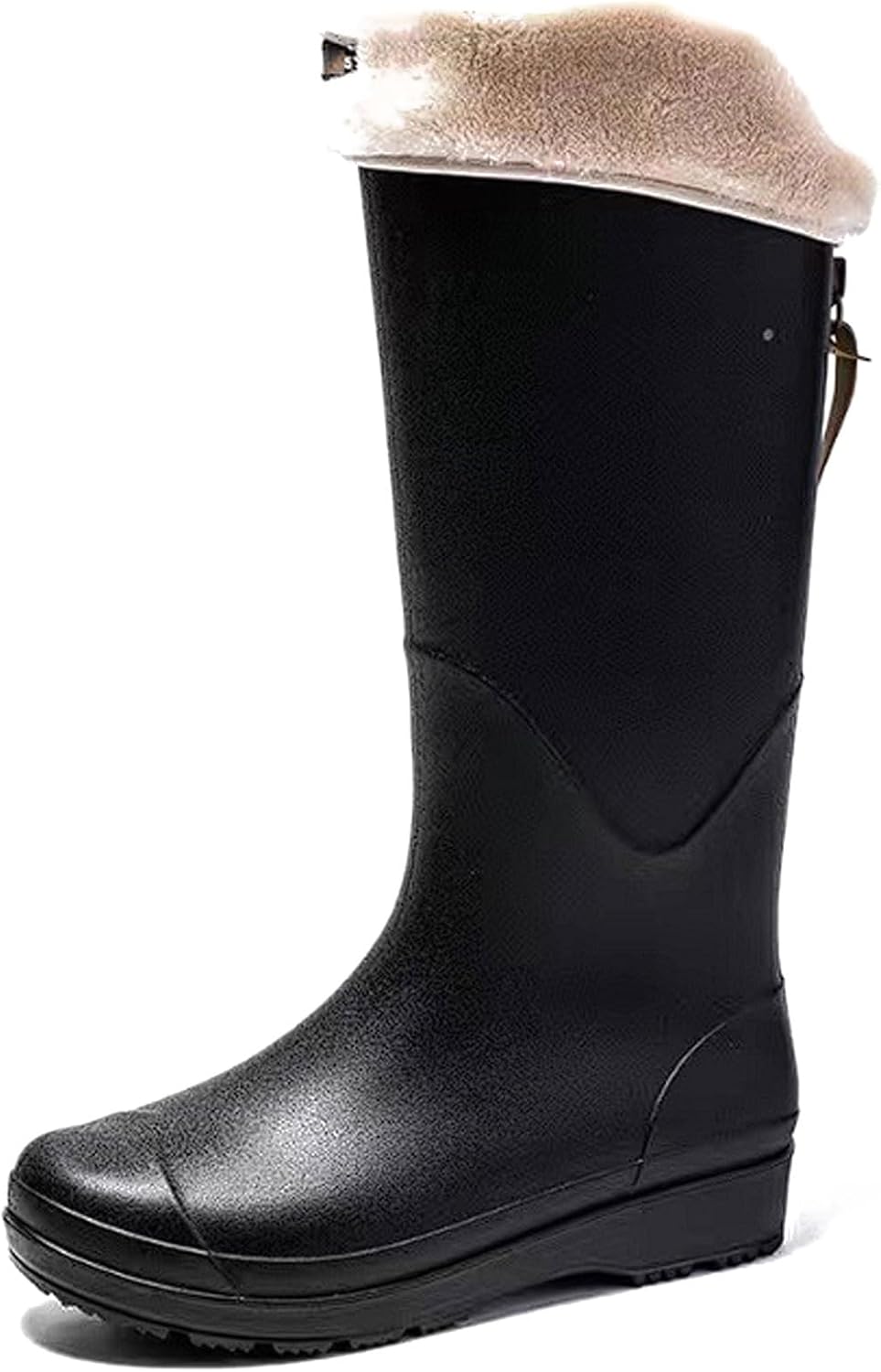 

Унисекс высокие водонепроницаемые дождевые ботинки с плюшевой подкладкой, нескользящие резиновые ботинки для походов, велоспорта и зимней воды (Бежевый, 7) Clingre Boutique Shop