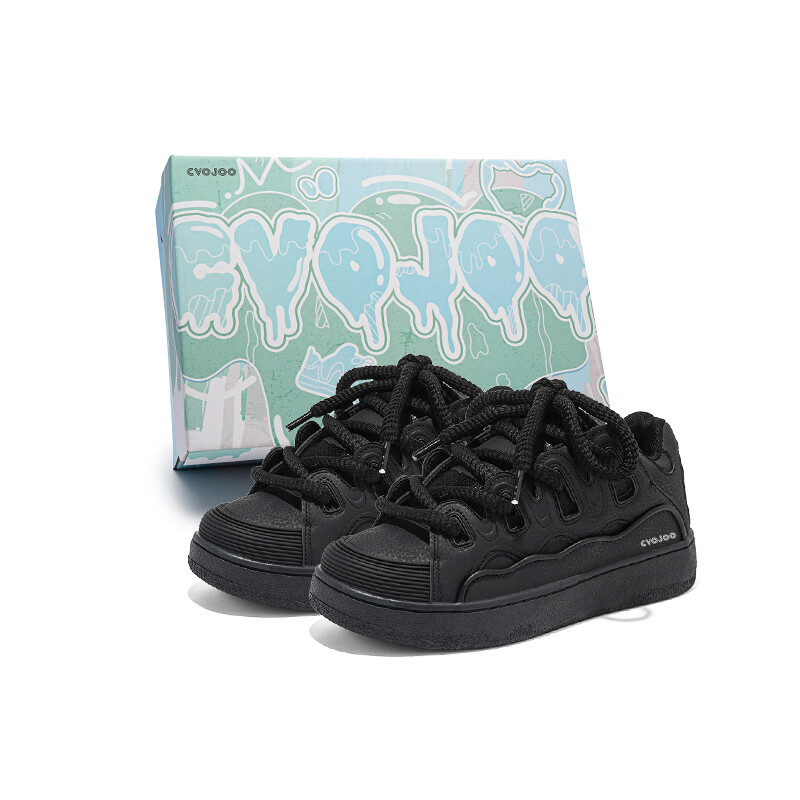 

Кроссовки CVOJOO Skateboarding Shoes Unisex Low-top Black, черный
